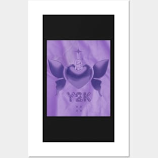 Vintage Y2K Purple Aesthetic Posters and Art